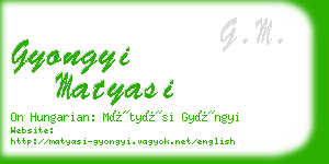 gyongyi matyasi business card